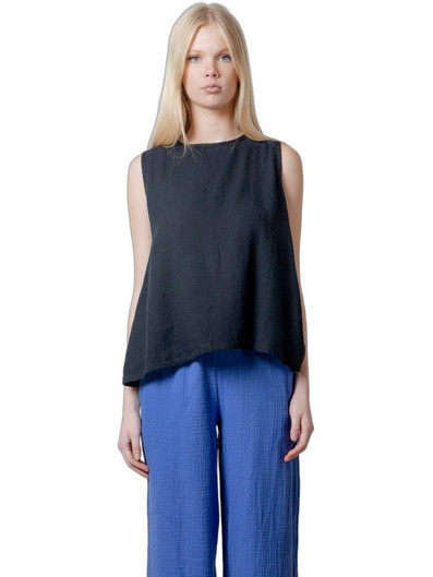 AGGEL Γυναικείο Καλοκαιρινό Top Βαμβακερό Navy Μπλε SS31546KF-3