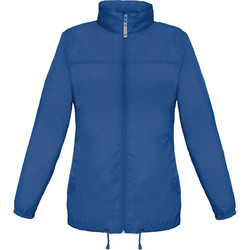 B & C Γυναικείο Μπουφάν Softshell Μακρύ Αντιανεμικό Μπλε JW902