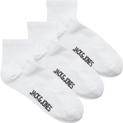 Jack & Jones Ανδρικές Κάλτσες Κοντές Λευκές 3Pack 12257150