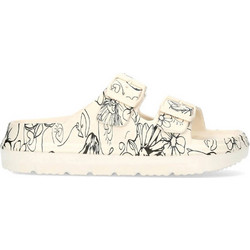 Laura Vita Poly Nuon 17 Γυναικείες Παντόφλες Καλοκαιρινές Flatforms Ανατομικές Αντιολισθητικές Εκρού