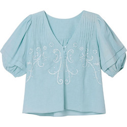 Desigual Camille Γυναικείο Καλοκαιρινό Top Βαμβακερό Γαλάζιο 24SWBW06-5002