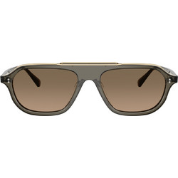 Oliver OV5613SU 1820GN Ανδρικά Γυαλιά Ηλίου Aviator Κοκάλινα Γκρι με Καφέ Φακό