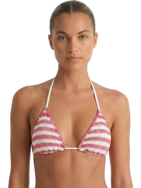 Sugarfree Bikini Top Τριγωνάκι Λευκό Φούξια 26801065-910