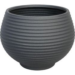 Plastona Naga Γλάστρα Στρογγυλή Ανθρακί 62x47cm