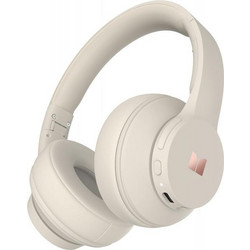 Monster Mission 100 Ενσύρματα & Ασύρματα Bluetooth Ακουστικά Over Ear Μπεζ