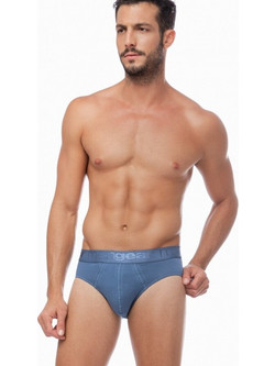 Minerva Ανδρικά Σλιπ Βαμβακερά Μπλε 2Pack 90-20521