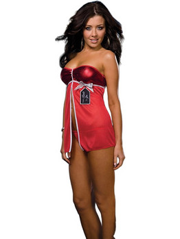 Dreamgirl Christmas Wish Sexy Babydoll Κόκκινο 7137