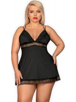 Obsessive Lolitte Sexy Babydoll See Through με Δαντέλα Μαύρο