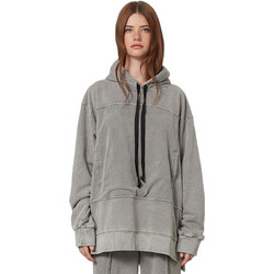 Libertee Vanessa Γυναικείο Φούτερ Oversized με Κουκούλα Γκρι 2521390_1