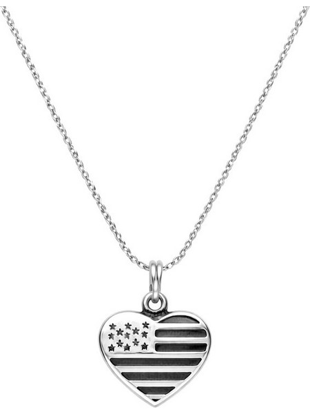 Alex and Ani Γυναικείο Κολιέ Καρδιά Ασημί A18ENFLRS