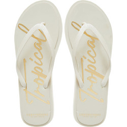 Funky Buddha Γυναικείες Σαγιονάρες Λευκές FBL007-114-08