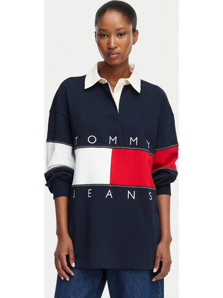 Tommy Jeans Γυναικείο Φούτερ Navy Μπλε DW0DW22827-C1G