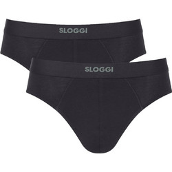 Sloggi Ανδρικά Σλιπ Βαμβακερά Μαύρα 2Pack 10222378