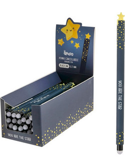 Queen Star Στυλό Gel που Σβήνει Μαύρο HC01113