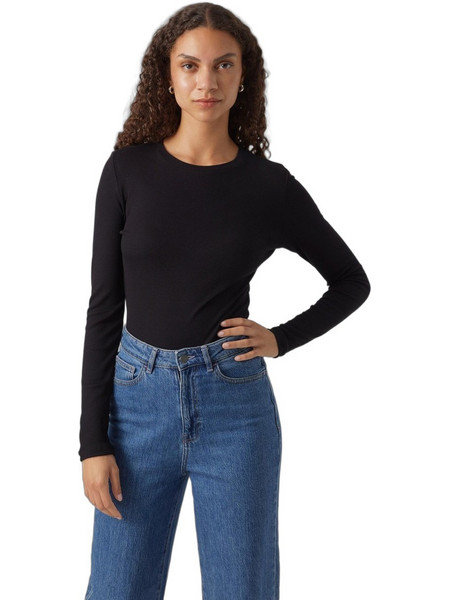 Vero Moda Γυναικείο Χειμερινό Top Ριπ Μαύρο 10293830