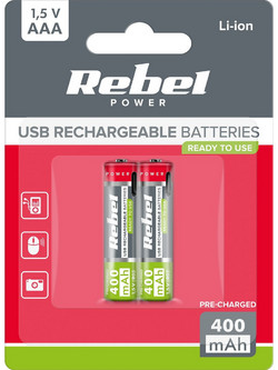 Rebel Rechargeable AAA 400mAh 2τμχ