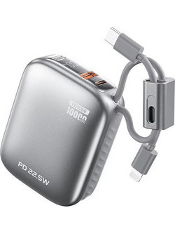 Wekome F97 Power Bank 10000mAh 22.5W με Θύρα USB-A & Θύρα USB-C Silver