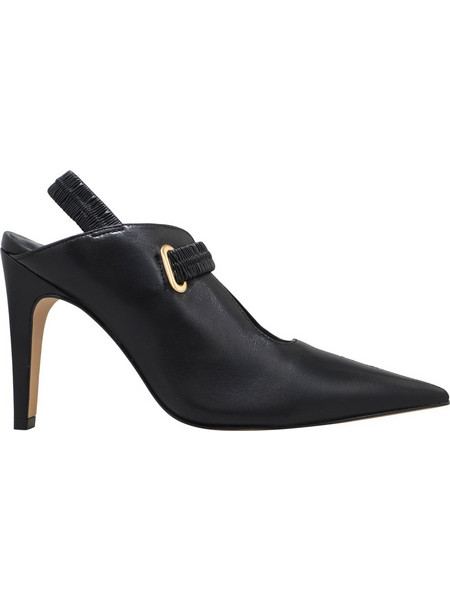 Carrano Γόβες Slingback Δερμάτινες με Τακούνι Στιλέτο Μαύρες 754036-CAB01