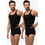 Minerva Αμάνικα Ανδρικά Φανελάκια Βαμβακερά Σετ 2Pack Μαύρα 90-10902-045
