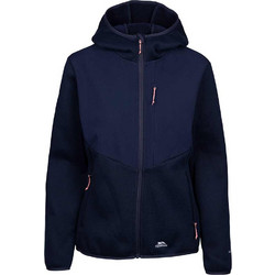 Trespass Tierra Γυναικεία Ζακέτα Fleece Μακριά με Κουκούλα και Φερμουάρ Navy Μπλε FAFLFLTR0084-NA1
