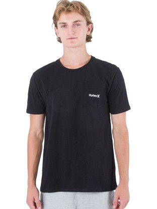 Hurley Ανδρικό Αθλητικό T-Shirt Μαύρο HATS2060 Μαύρο