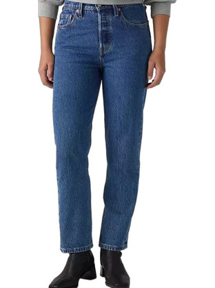 Levi's 501 Γυναικείο Τζιν Παντελόνι Mom Fit Εφαρμογή Μπλε 36200-0410