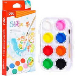Deli ColoRun Σετ Νερομπογιές με Πινέλο 8 Χρώματα 231.407395