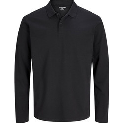 Jack & Jones Ανδρική Μπλούζα Polo Μακρυμάνικη Μαύρη 12306293