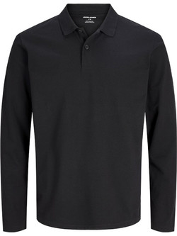 Jack & Jones Ανδρική Μπλούζα Polo Μακρυμάνικη Μαύρη 12306293