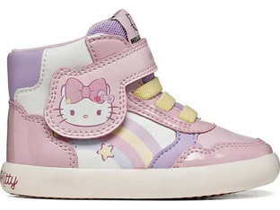 Geox Gisli Hello Kitty Παιδικά Sneakers Μποτάκια Ροζ B661MC05402C0406