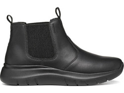 Geox Plummery Γυναικεία Μποτάκια Chelsea Δερμάτινα Μαύρα D66YNA 0009B C9999