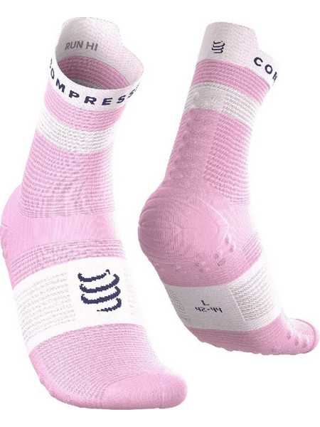 Compressport V4.0 Run Ανδρικές Κάλτσες Μέχρι το Γόνατο με Σχέδια Ροζ XU00046B-3160