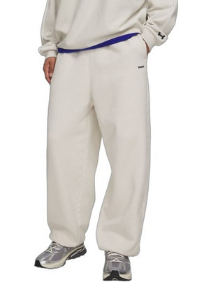 Adidas Ανδρικό Παντελόνι Φόρμας Fleece Εκρού 6014446-110