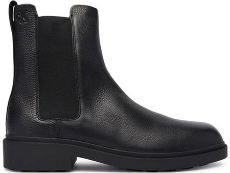 Calvin Klein Ανδρικά Chelsea Μποτάκια Δερμάτινα Μαύρα HM0HM02265-0GJ