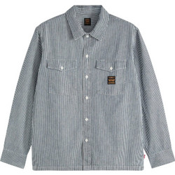 Levi's Ανδρικό Πουκάμισο Βαμβακερό Ριγέ Μακρυμάνικο Κανονική Γραμμή Overshirt Ανθρακί 003O2-0011