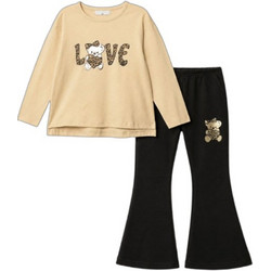 Funky Παιδικό Σετ για Κορίτσι Χειμωνιάτικο Μπεζ Μαύρο 227-722101-1