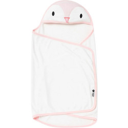 Tommee Tippee Penny The Penguin Βρεφικό Μπουρνούζι Κάπα Λευκό Ροζ