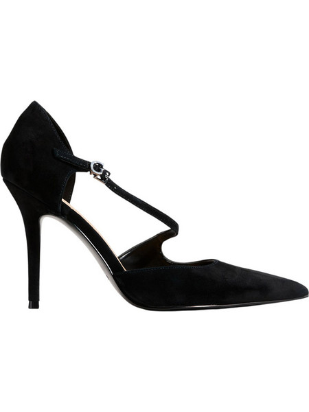 Guess Γόβες Suede με Τακούνι Στιλέτο με Λουράκι Μαύρες FLTNAPSUE08