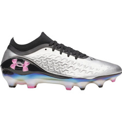 Under Armour Magnetico Elite 6 Rcs FG 6010392-002 Ποδοσφαιρικά Παπούτσια με Τάπες και Καλτσάκι Ασημί Μαύρα