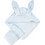 Bamboom Bunny Σετ Βρεφικό Μπουρνούζι Κάπα Γαλάζιο 75x75cm 2τμχ