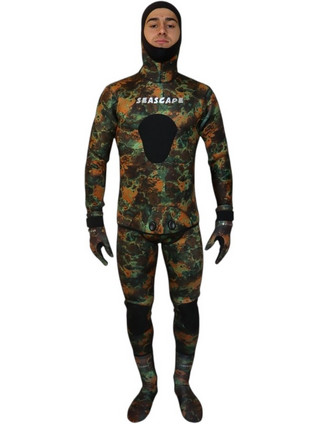 Seascape Camo Reef Ολόσωμη Στολή Κατάδυσης με Επιστήθιο για Θαλάσσια Σπορ 5mm 100.510