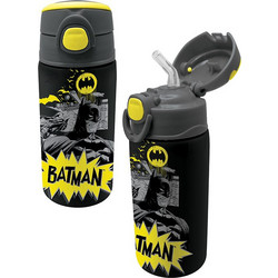 Graffiti Batman Παιδικό Παγούρι Θερμός Ανοξείδωτο Μαύρο 450ml