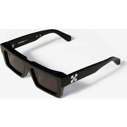 Off White 1013 1007 Ανδρικά Γυαλιά Ηλίου Τετράγωνα Κοκάλινα Μαύρα με Καφέ Φακό