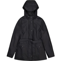 Rains Γυναικείο Μπουφάν Softshell Μακρύ Αδιάβροχο Μαύρο 12100-01