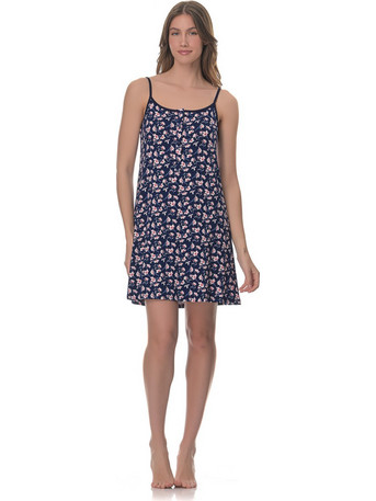 PNN Nightwear Cherry Blossom Νυχτικό Εγκυμοσύνης Καλοκαιρινό Navy Μπλε 0262-0396