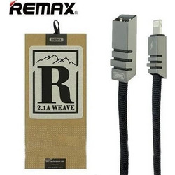 Remax RC-081i Braided Flat USB-A to Lightning Cable 1m Black