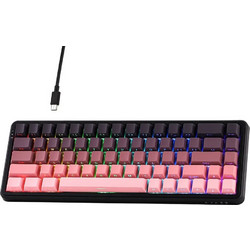 Ajazz AK680 MAX Μηχανικό Gaming Πληκτρολόγιο 65% με Magnetic Διακόπτες RGB Black Pink