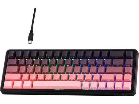 Ajazz AK680 MAX Μηχανικό Gaming Πληκτρολόγιο 65% με Magnetic Διακόπτες RGB Black Pink
