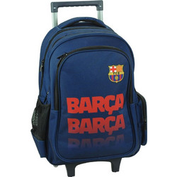 Back Me UP Barcelona Σχολική Τσάντα Τρόλεϊ Δημοτικού Navy Μπλε 380-01074
