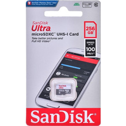 Sandisk Ultra microSDXC 256GB Class 10 UHS-I A1 100MB/s